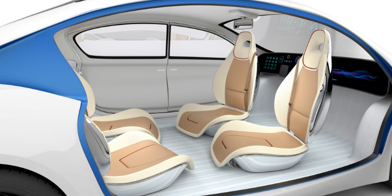 koncepcja wnętrza samochodu autonomicznego