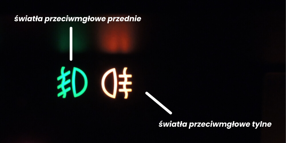 światła przeciwmgielne - kontrolka