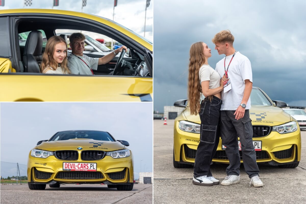 bmw m4 na torze wyścigowym