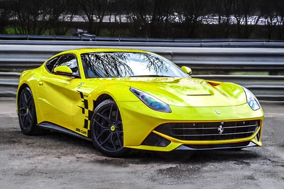 żółte Ferrari F12Berlinetta