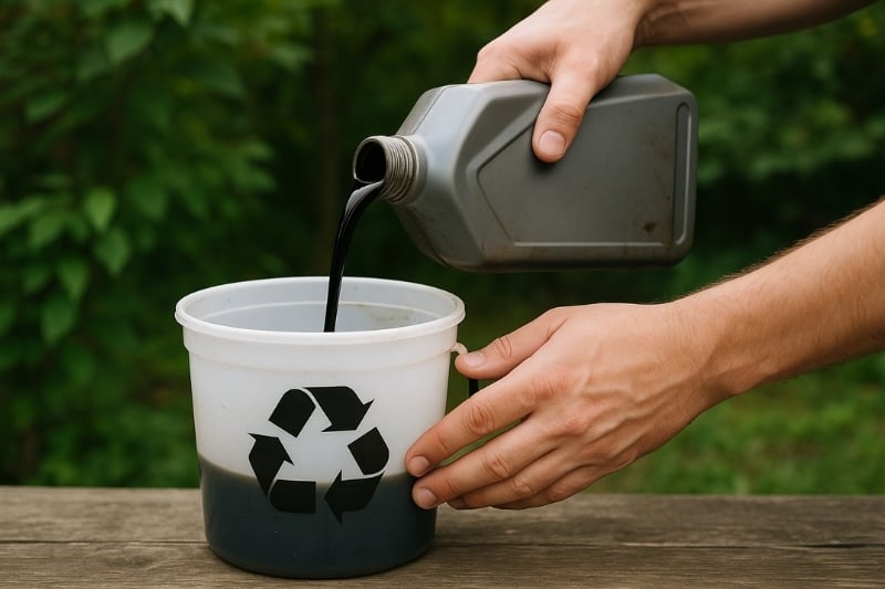 zużyty olej silnikowy