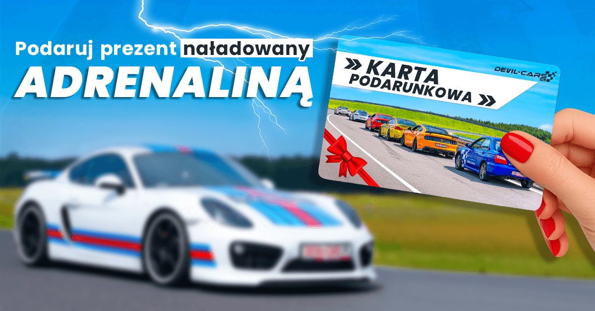 karta podarunkowa na jazdę samochodem