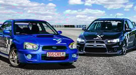 Mitsubishi Lancer Evo 10 vs. Subaru Impreza WRX 