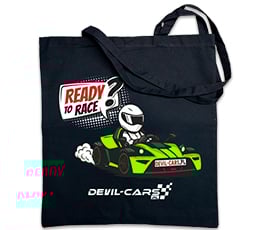 Czarna bawełniana torba 