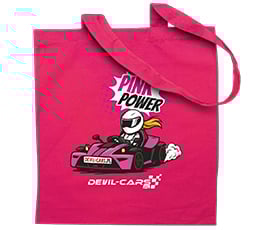 Różowa bawełniana torba 