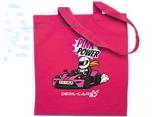 Różowa bawełniana torba 